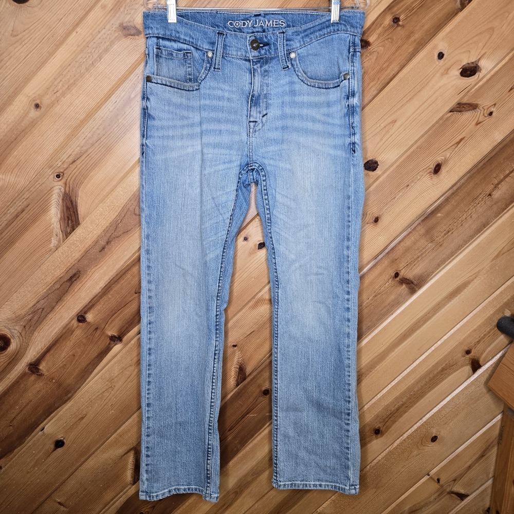 Cody James Mens Jeans 31x30 Measures 33x30 Blue Light Wash Denim Bootcut Pants